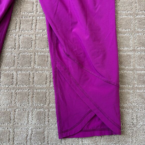 Lululemon Tranquil Crop Pull On Pants Size 8 Fuchsia Pink Athleisure High Rise - Picture 6 of 10